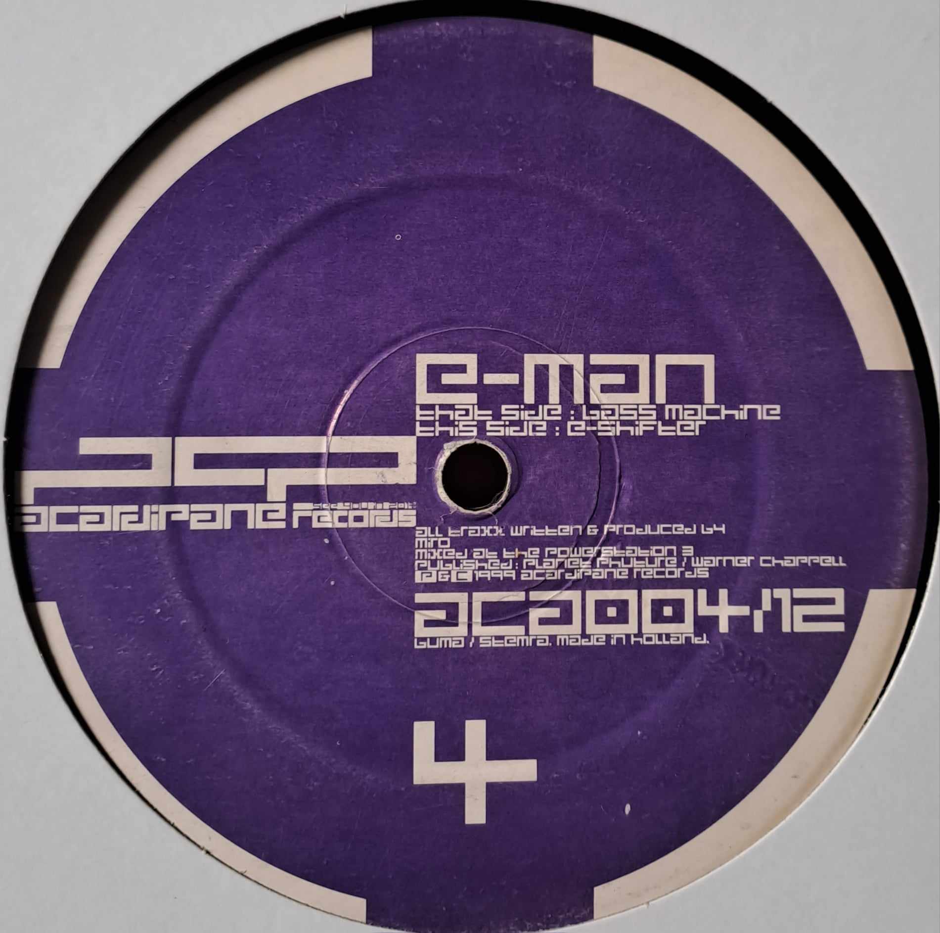 Acardipane Records 004 12 - vinyle hardcore